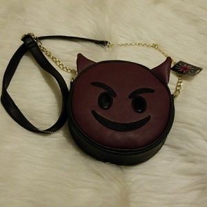 Evil emoji crossbody bag